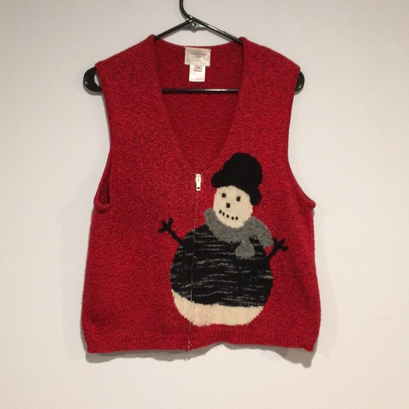 Susan Bristol Sweaters - X-Mas Vest snowman